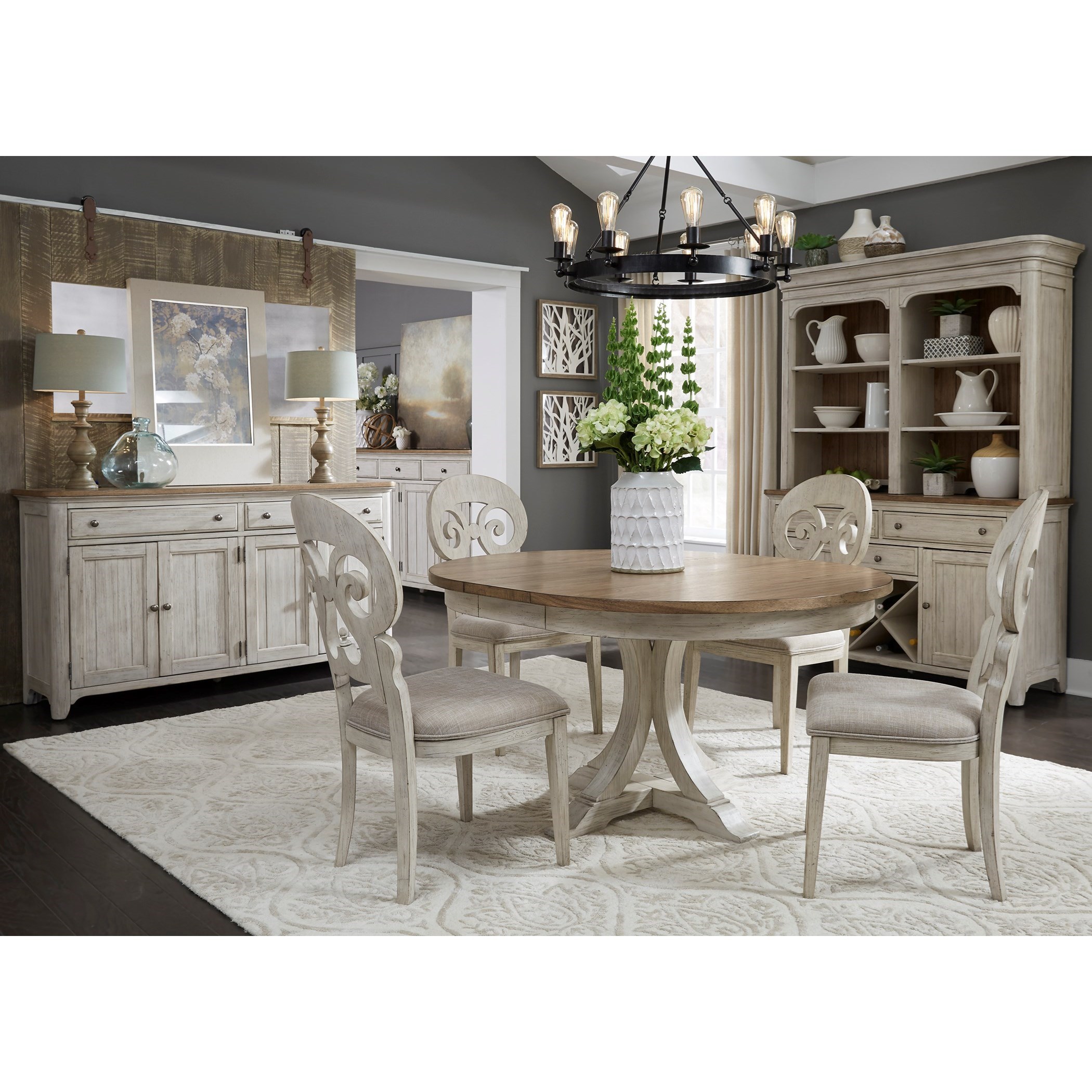 Liberty Furniture Farmhouse Reimagined 652 Dining Room Group 2 Dining